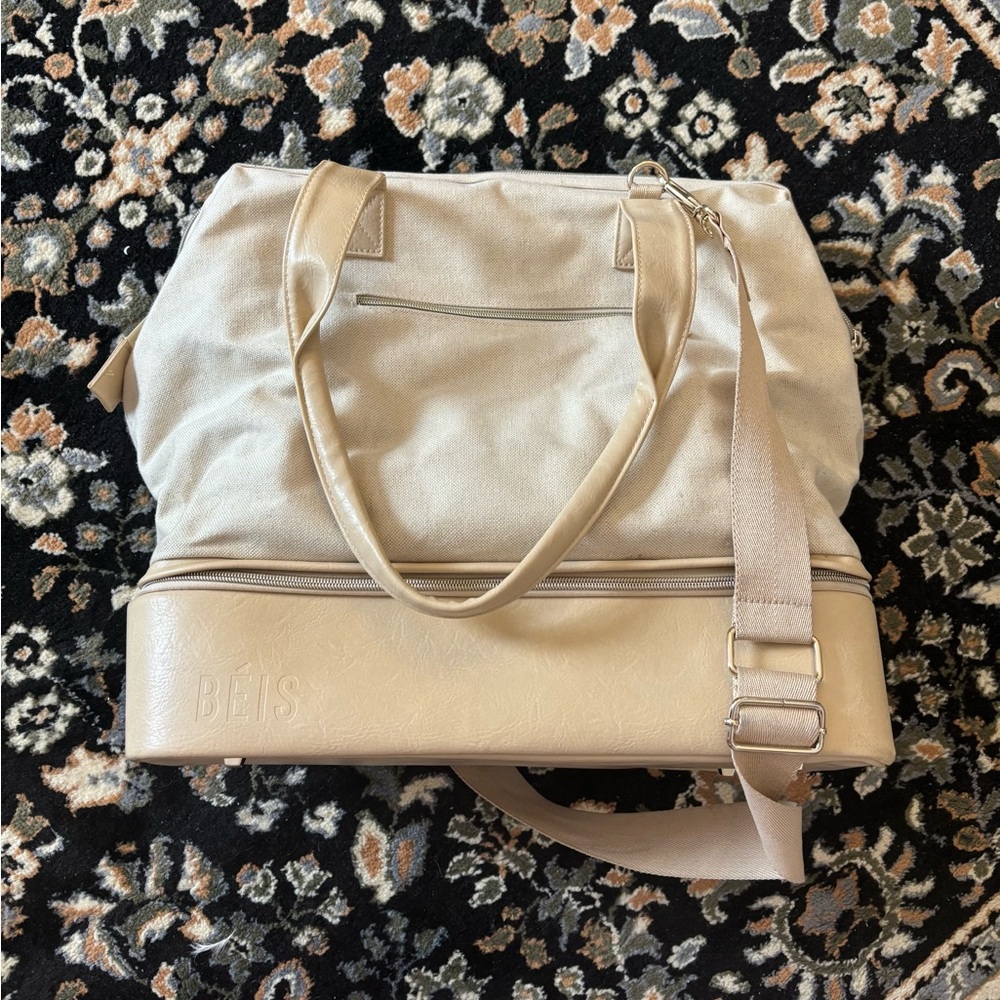 BEIS Beige Weekender Bag